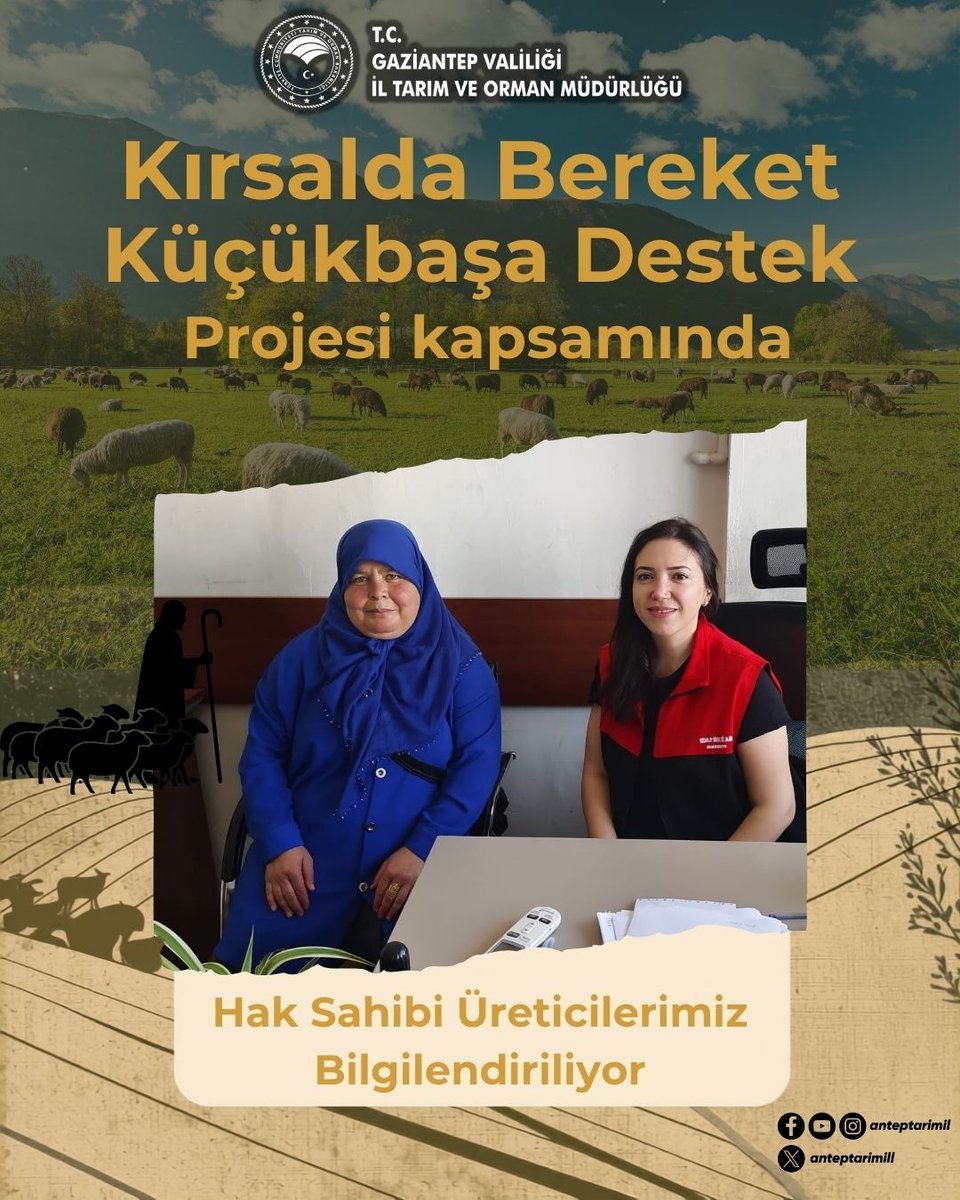 anteptarimill's tweet photo. Şehitkamil İlçe Tarım ve Orman Müdürlüğünde görevli Hayvan Sağlığı personelleri tarafından "Kırsalda Bereket Küçükbaşa Destek" projesi kapsamında hak sahipliği kazanan yetiştiricilerimize bilgilendirme çalışmaları yapılmıştır.
@TCTarim @ibrahimyumakli @ibrahimsaglam46 @TR_HAYGEM @tobeydb