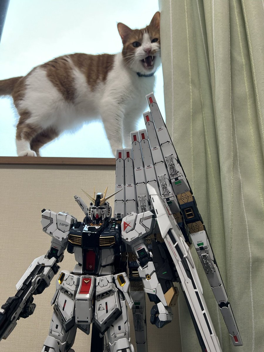 hatiyuky's tweet photo. #今月作ったプラモ晒そうぜ
#ガンプラ好きと繋がりたい　
#プラモデルライフ　
PGのνガンダム！
HGのグフです！PGνガンダム完成の達成感はすごかったです！ https://t.co/Ej0qf5u52v