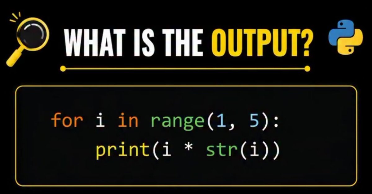 PythonCrafted's tweet photo. 90% of the beginners answer this correctly🔥
Comment your answer...... https://t.co/6vP0A3k2JX