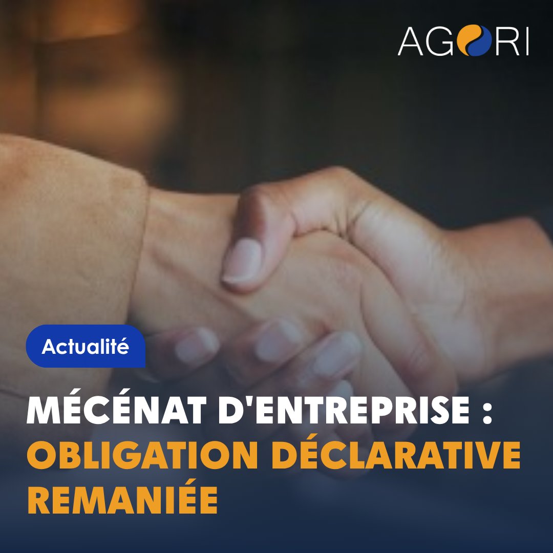 AgoriGroupe's tweet photo. 🤝 Mécénat d’entreprise : nouvelle obligation

Dès 2027, les dons > 10 000 € ne seront plus à déclarer, mais devront figurer au rapport de gestion.

👉 Retrouvez l’article pour en savoir plus : Remaniement de l’obligation déclarative pour le mécénat d’entreprise - Agori https://t.co/w0vyrOkdNL