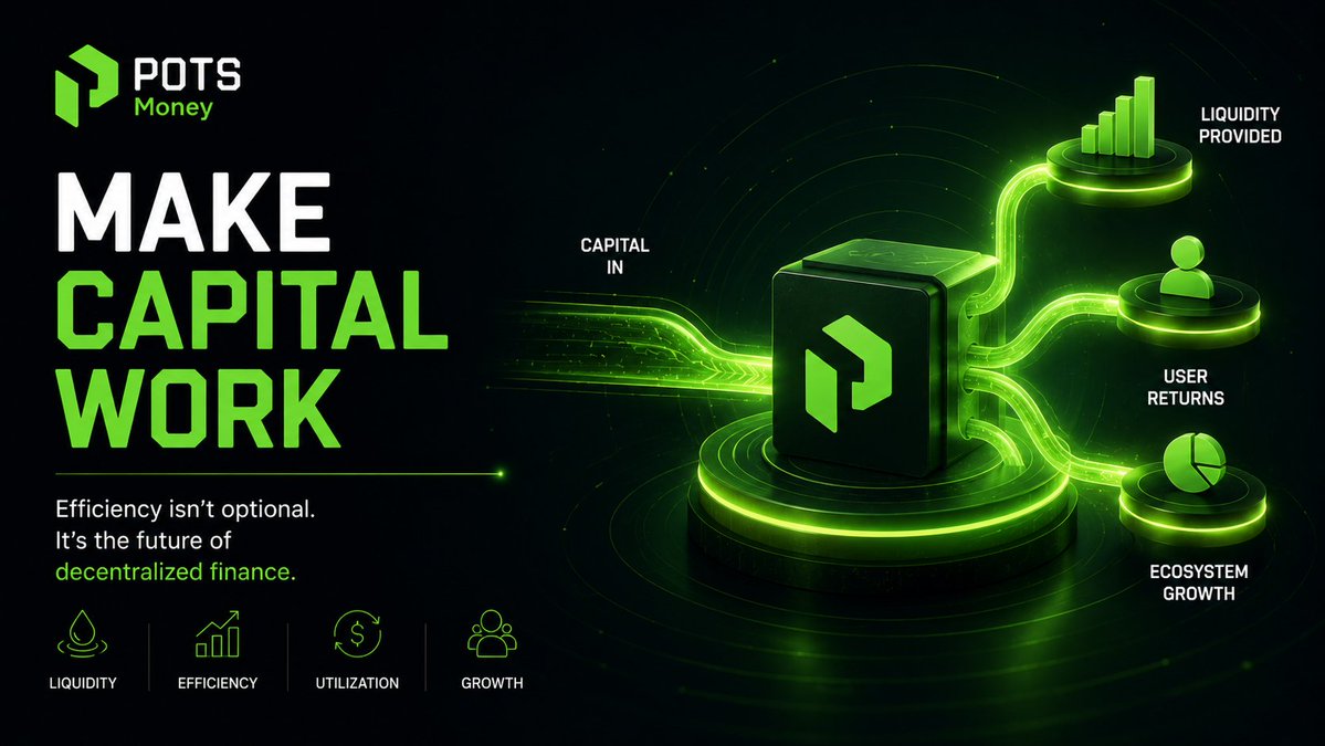 pots_money's tweet photo. Capital should always be working.

The most efficient DeFi protocols don't let liquidity sit idle—they put it to work, creating value for both users and the ecosystem. 📈

Efficiency isn't optional.

It's the future of decentralized finance.

#DeFi #CapitalEfficiency #Liquidity #Web3 #PotsMoney