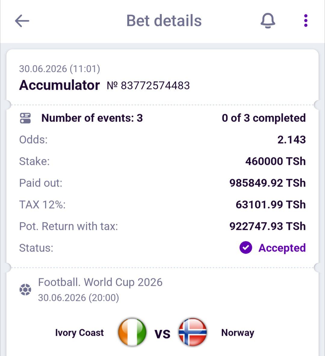Champione_Tips's tweet photo. WORLD CUP GAMES🏆🏆

TOTAL ODDS: 2.143

CODE👉👉DMGTR

STAKE:460K

HELABET

Jisajili na HELABET.

Link ya TANZANIA🇹🇿: https://t.co/okI3nFDCiK

Link ya NJE YA TANZANIA🌍: https://t.co/9KpDhwDHzX

PROMO CODE: CHAMPION20

📲ANDROID APP LINK: https://t.co/74ktgd9nEw

Maswali yote kuhusu HELABET mfano jinsi ya kuweka code yamejibiwa hapa. 
https://t.co/gEbIHrZ5X4