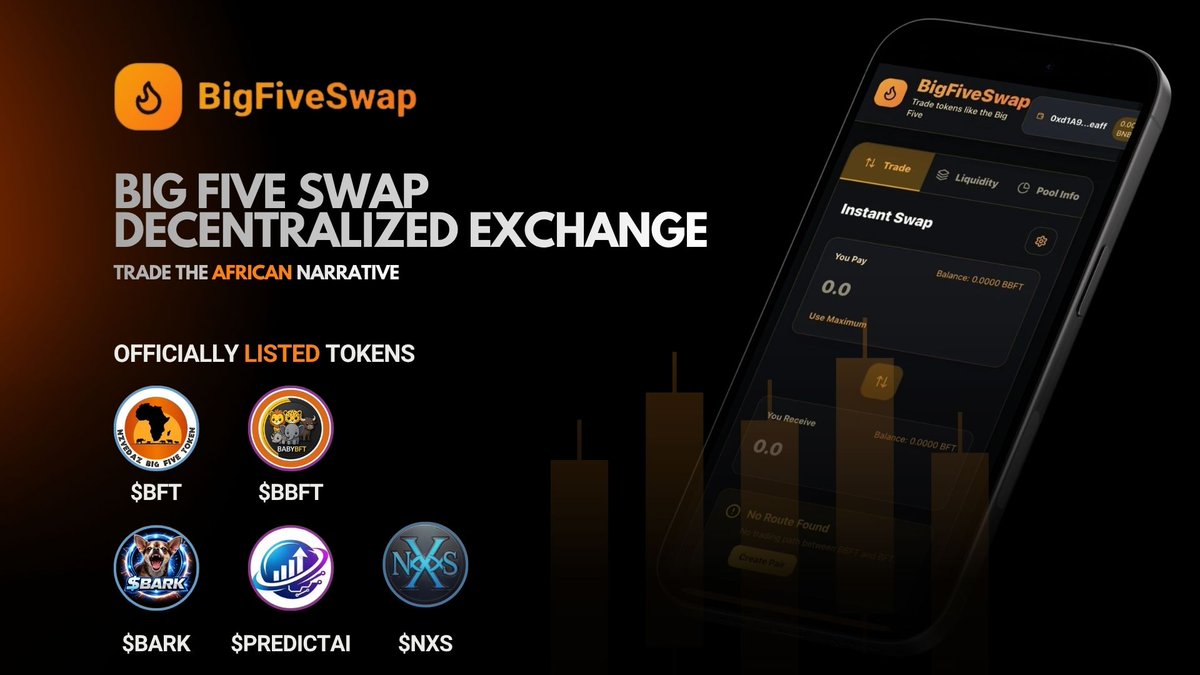 bigfivehodler's tweet photo. What token would you like to see officially listed next on #BigFiveSwap? 👀

Trade seamlessly: https://t.co/S6UqCgaIhz 🚀 https://t.co/y5alp081sM