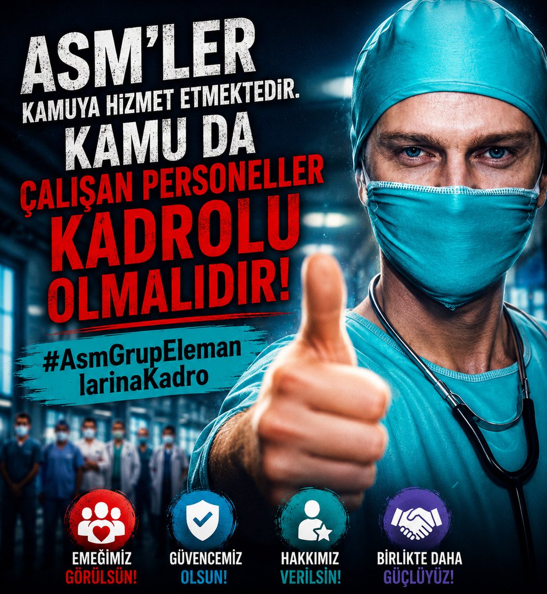 DneCan012010's tweet photo. İş barışı, çalışanların kendini güvende hissetmesiyle mümkündür. Kadrosuzluk ve hak kayıplarıyla değil, adaletle güçlü bir sağlık sistemi kurulabilir.
#ASMGrupMağduriyetiBitsin https://t.co/ZEIPH40MDW