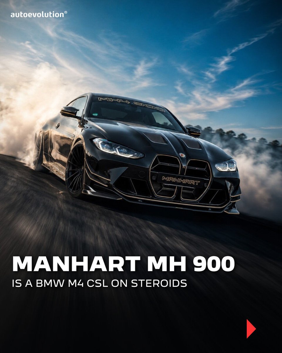 autoevolution's tweet photo. This Manhart-tuned BMW M4 CSL boasts 909 brake horsepower, a carbon fiber body kit, and a few other modifications, and it is an absolute beast.
#manhart #manhartmh4900 #bmw #m4csl #bmwm4csl #tuner #modifiedm4csl #customm4 #modifiedbmw https://t.co/bSnIl1sC2W