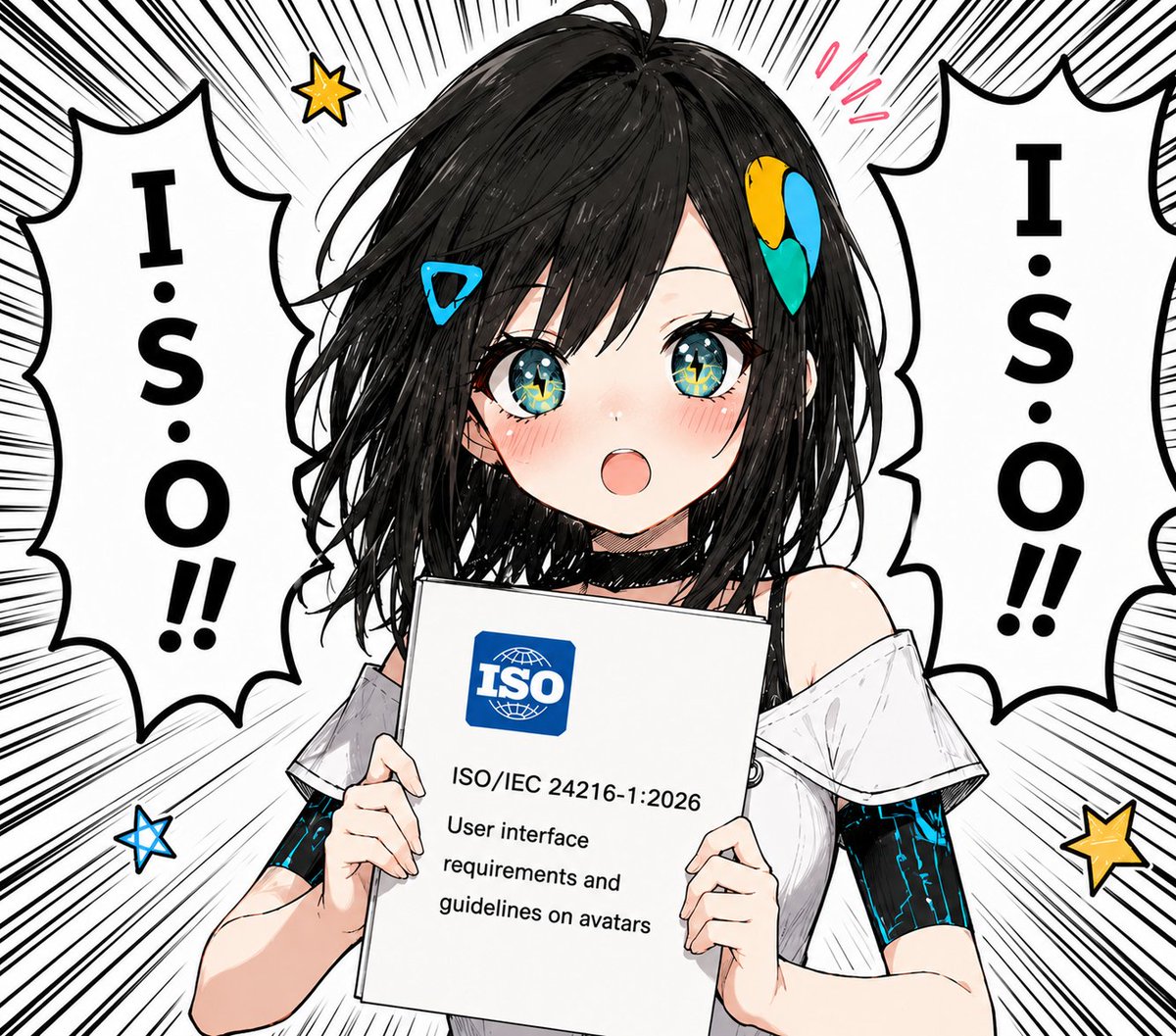nemchan_nel's tweet photo. たくさん反響頂いてますが、今回の国際規格はファイルフォーマットの話ではなくて、もっと広く、アバターを利用した体験全般の用語とかインターフェース設計の考慮事項などをまとめて、安心に利用できることを目指したものです。VRMコンソーシアムのMIROさんも委員に入ってますよ #アバター国際標準化 https://t.co/ym6owRWMDc