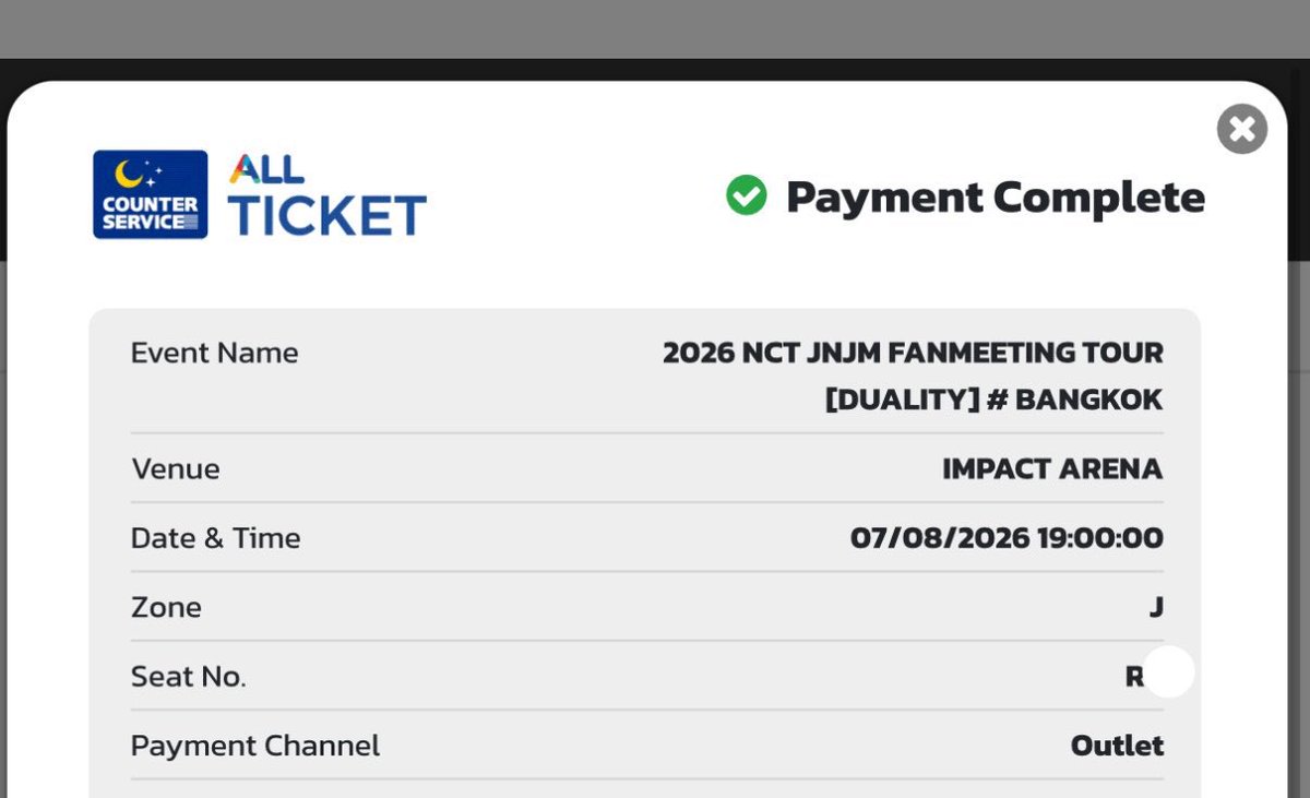 beyourhd's tweet photo. wts/ขายบัตร 🎟️

ปล่อยบัตร โซน J แถว R (2,000) 

รอบศุกร์ที่ 7 สิงหา 

-มีค่าเมม+ค่ากด 
-นัดรับขอนแก่น/ส่งเอกสารทางไปรษณีย์📮
-ให้ยูสวีเวิสก่อนวันคอน 

ปล่อยที่ 3,200 นะคะ ✅

ขอดูหลักฐานเพิ่มเติมได้ทาง Dm ค่ะ 

 #NCTJNJM_FANMEETING_TOUR
#NCTJNJM_FANMEETING_TOUR_DUALITY https://t.co/pdi5M02AeC