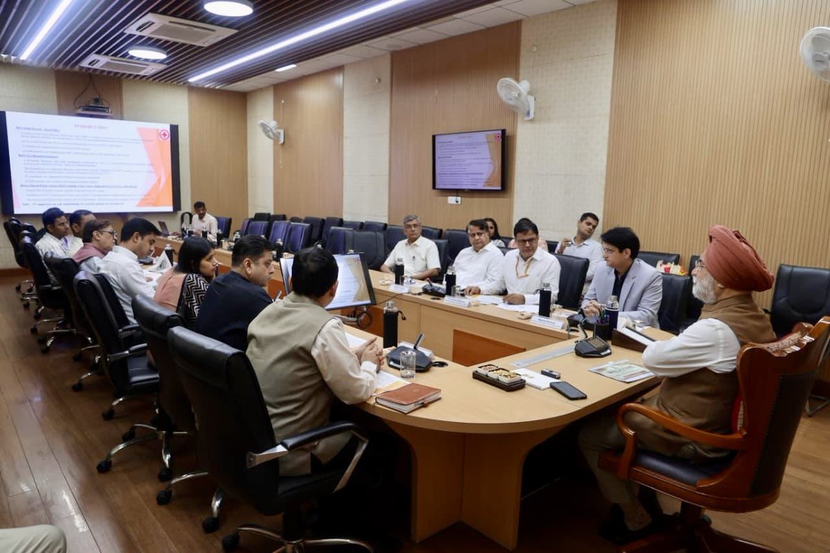 LtGovDelhi's tweet photo. Chaired a meeting to review the operations of the Indian Red Cross Society, Delhi Branch, and the St. John Ambulance Association. These institutions embody a proud legacy of humanitarian service and have, for decades, played a vital role in providing essential healthcare, emergency response, and relief to those in need.

Reviewed their operational roadmap and discussed the need for a comprehensive overhaul to further enhance efficiency, strengthen institutional capacity, and improve service delivery. We also deliberated on measures to make the St. John Ambulance services more effective and responsive, with particular emphasis on ensuring the availability of adequately trained personnel.

To further strengthen and expand their invaluable humanitarian initiatives - including the Pradhan Mantri TB Mukt Abhiyan, first-aid training programmes, winter relief operations, and assistance for Divyangjans - assured the Society of full support in facilitating resources, including CSR partnerships, for their future endeavours.