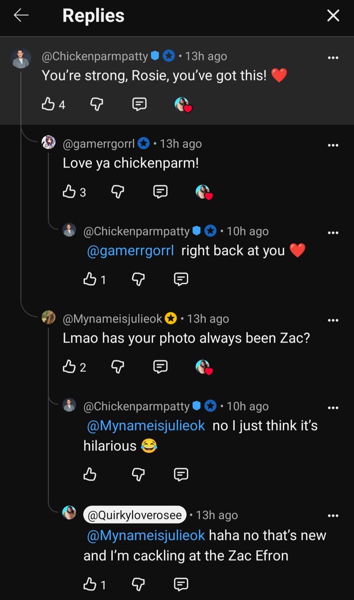 MouseHatesNader's tweet photo. This is so weird. Joined five days ago, bought some wishlist crap, then was made mod and is on a "love you" basis with other members? Is it really that simple to get into Roz's inner circle? That's nuts. https://t.co/rZVWN40YYf