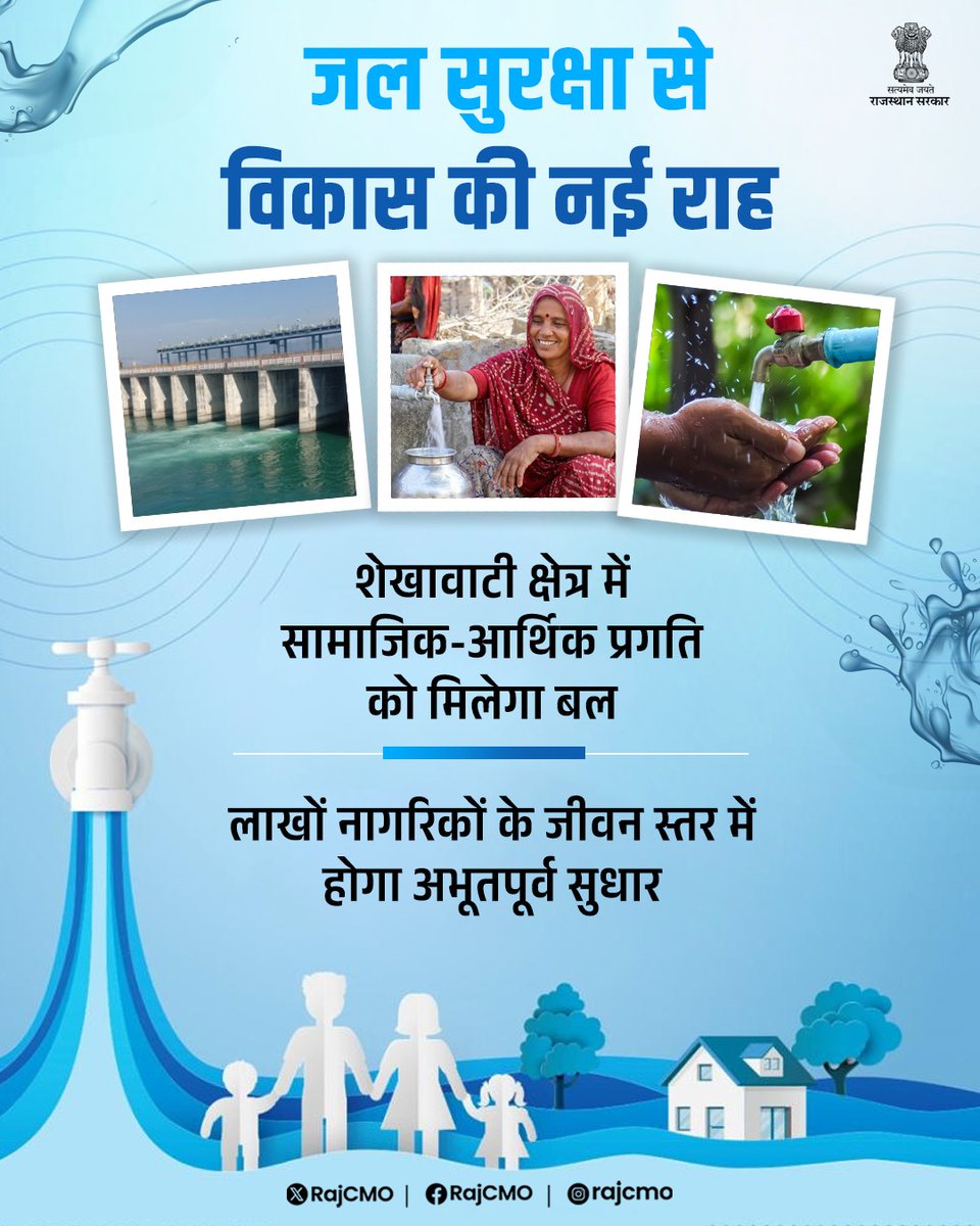 RajCMO's tweet photo. राजस्थान की जल सुरक्षा को सुदृढ़ करने की दिशा में, एक ऐतिहासिक उपलब्धि दर्ज हुई है। मुख्यमंत्री श्री भजनलाल शर्मा की सहभागिता में तथा केंद्रीय गृह एवं सहकारिता मंत्री श्री अमित शाह जी की अध्यक्षता में, नई दिल्ली में यमुना जल समझौते पर, हस्ताक्षर सम्पन्न हुए।
@AmitShah
@CRPaatil
@BhajanlalBjp
@NayabSainiBJP
#आपणो_अग्रणी_राजस्थान