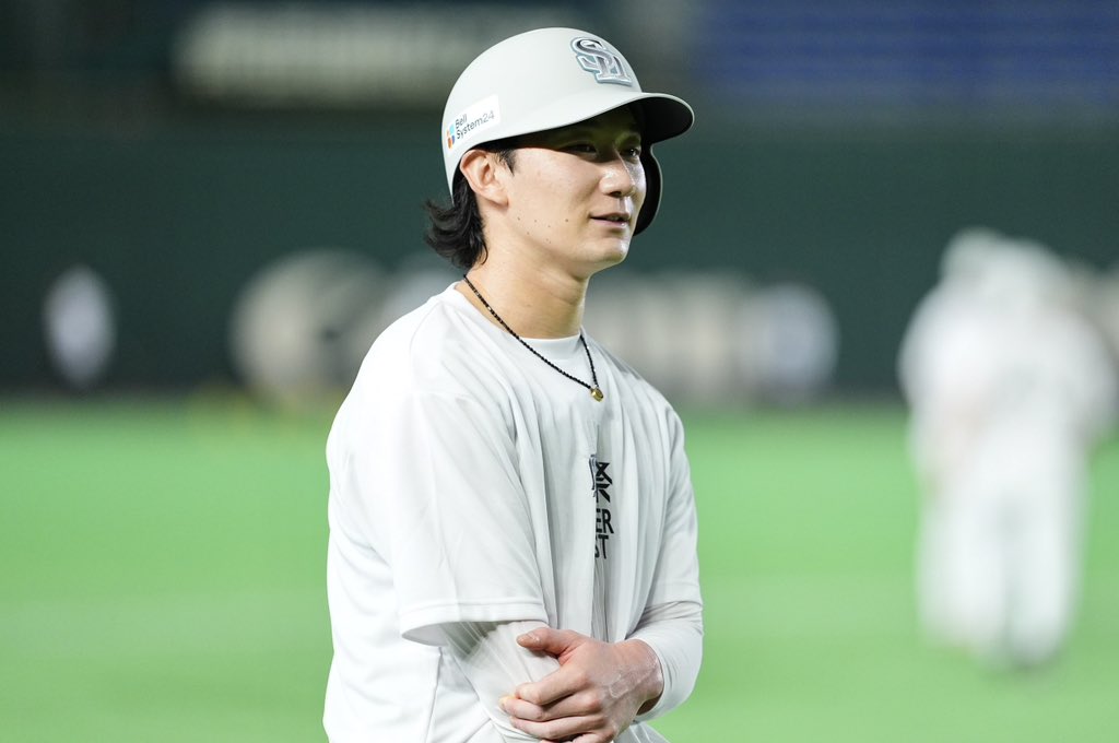 takafullc2's tweet photo. 【スタメン】
6月30日vs西武戦 @ 東京ドーム

1一 正木智也
2中 周東佑京
3左 近藤健介
4三 栗原陵矢
5二 牧原大成
6右 柳町達
7指 柳田悠岐
8捕 海野隆司
9遊 庄子雄大 
投 上沢直之

#sbhawks #鷹フル https://t.co/PWJq6aObkI