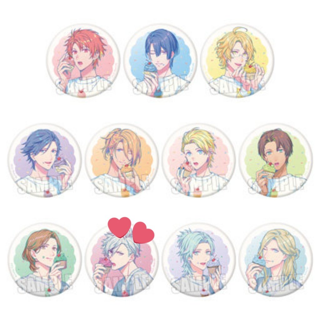 N419R's tweet photo. 【交換】うたプリ BGS 缶バッジ BE MY CUPCAKE Ver. 事後通販
譲→音也･真斗･那月･トキヤ･レン･翔･セシル･嶺二･藍･カミュ各2
求→蘭丸
2BOX予約予定です。
郵送でのお取引です。
検索からもよろしくお願い致します。 https://t.co/U85NGxrSt3