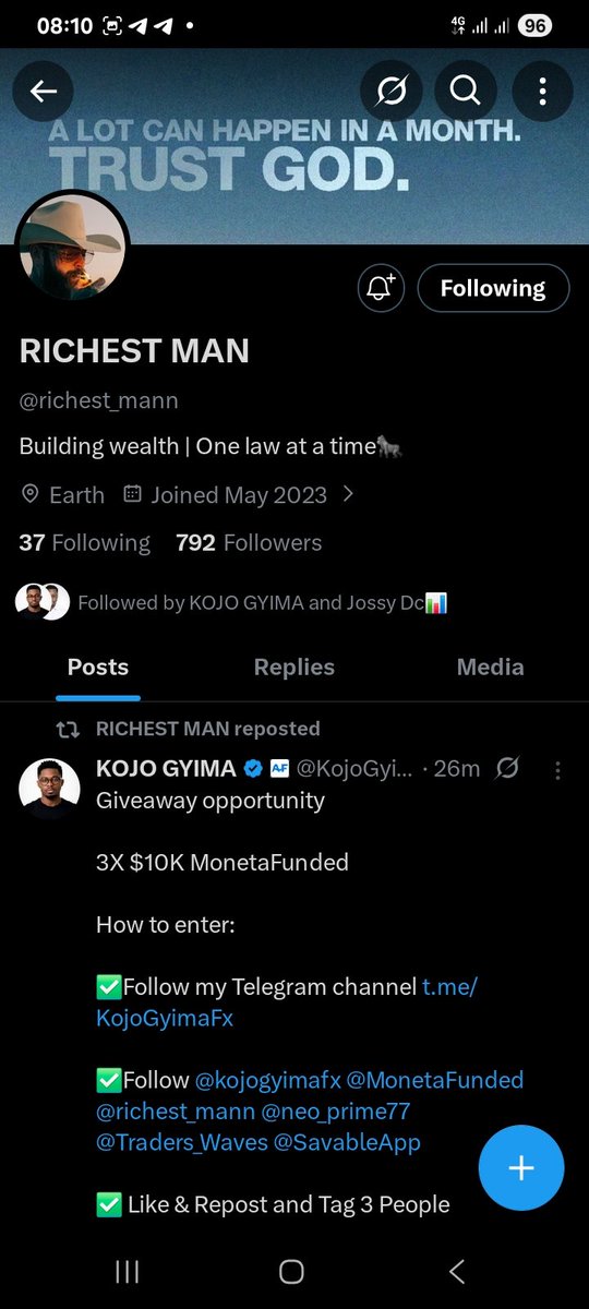 GideonMrr's tweet photo. @KojoGyimaFx @MonetaFunded @richest_mann @neo_prime77 @Traders_Waves @SavableApp https://t.co/9v99ESMVr7