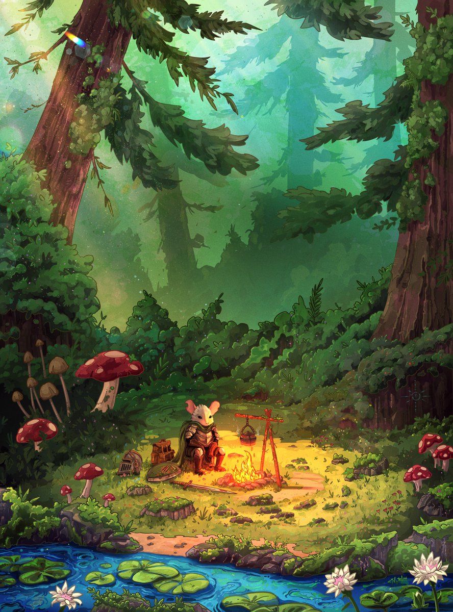 CivortArt's tweet photo. deep down in the forest 🌿🐺🔥 https://t.co/c82hMk0V1Z