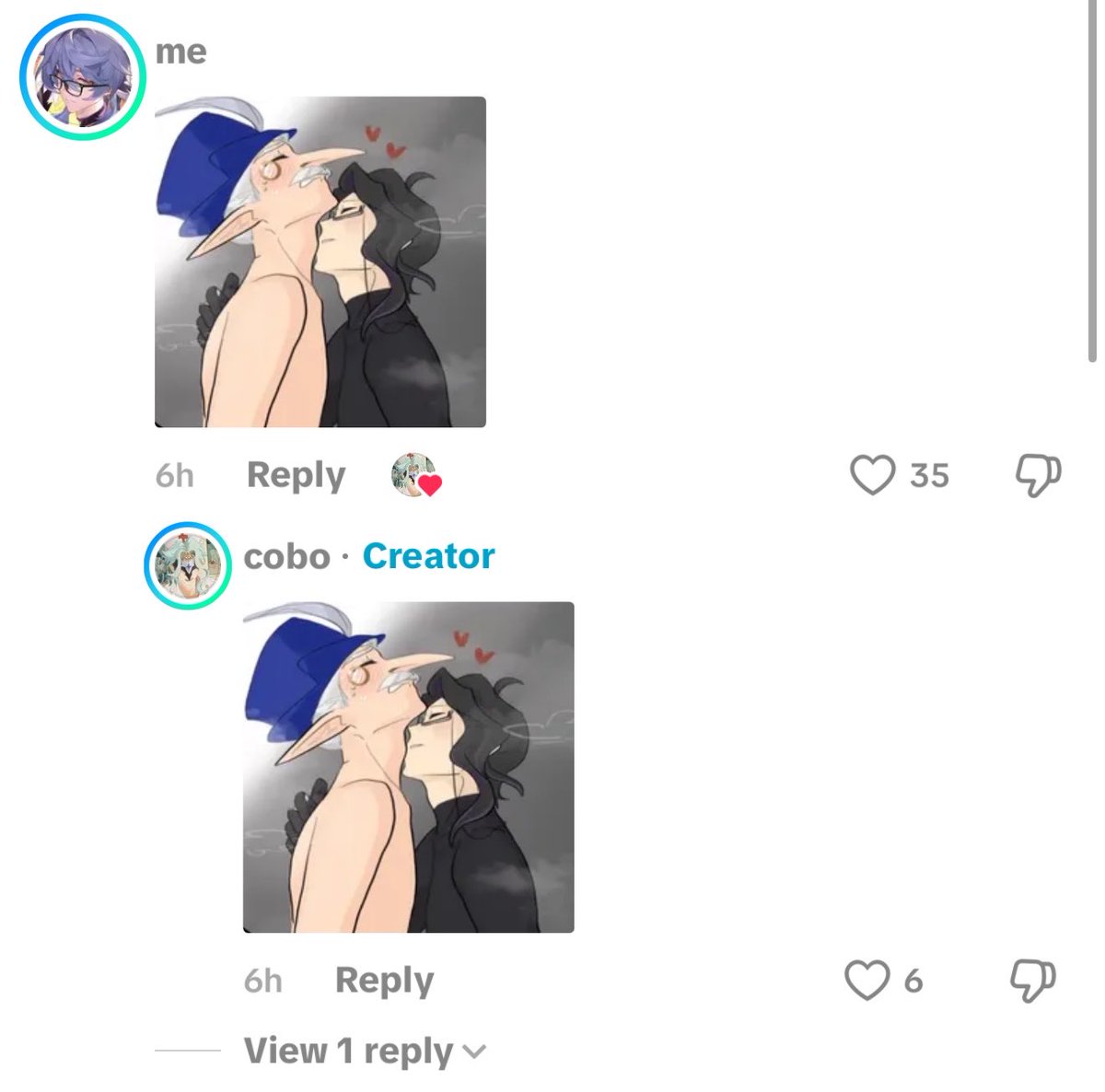 vamplone's tweet photo. WHATS GOING ON TIKTOK WITH PULCILONE SHIPPERS IM CRYING https://t.co/LdOatu99yd