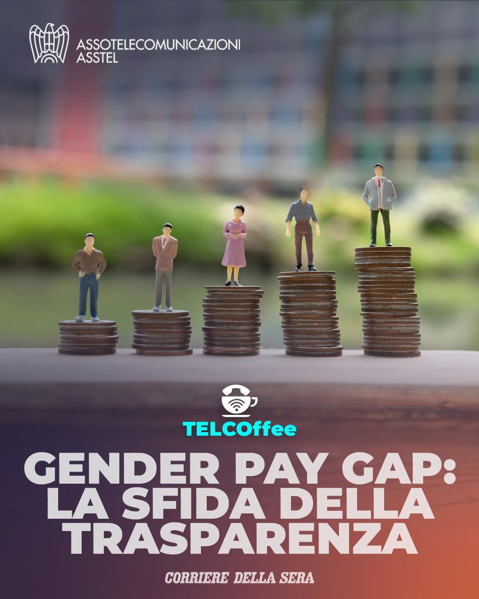 asstel_it's tweet photo. Tra le notizie #TelCoffee segnaliamo l'approfondimento del @Corriere dedicato al #GenderPayGap e alle novità della direttiva europea sulla trasparenza retributiva.

L’approfindimano evidenzia che nelle aziende private la paga oraria delle donne è in media inferiore del 17,4% rispetto a quella degli uomini. La direttiva rafforza la trasparenza salariale e il diritto a conoscere la retribuzione media per lavori di pari valore.

Un tema su cui anche la filiera delle #Telecomunicazioni continua a impegnarsi, con l'adesione di #Asstel all'alleanza #1donna1lavoro1conto e il protocollo con #NoiDTelecom.