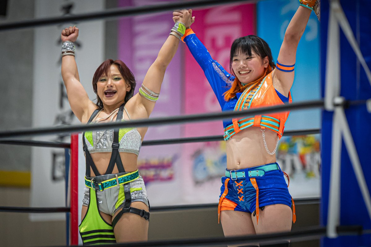 msy23's tweet photo. 2026.6.28 STARDOM in TOYAMA 2026 Jun.

飯田沙耶選手
浜辺纏選手

#飯田沙耶 #浜辺纏
#STARDM  #STARS
#プロレス https://t.co/i0gncCnCZ9