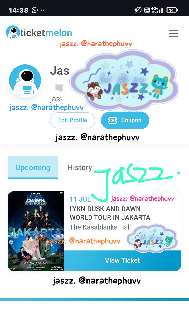 narathephuvv's tweet photo. #WTS #wts 
want to sell 1 Tix Lykn Tour In Jakarta - General Standing

💰 565k
⭐ Tix punya pribadi, war sendiri
⭐ 100% Aman, Proof aman
❗ NO SCAM &amp; HNR
⭐ Di bantu sampe tiket fisik

n. di jual karena ada satu dan lain hal (internal) 🙇🏻‍♀️

#wts #lykn #lykninjakarta https://t.co/z5jhRg9RJP