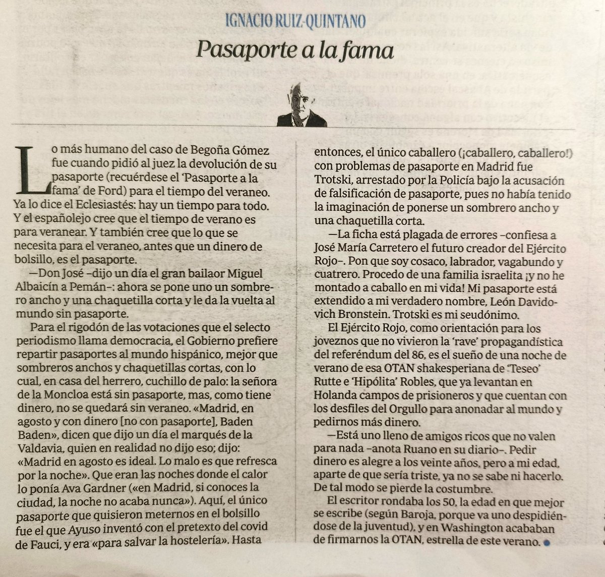 obioshypolepsis's tweet photo. Pasaporte a la fama. Ignacio Ruiz Quintano

Martes, 30 de junio de 2026. https://t.co/FXzyCcuHKG