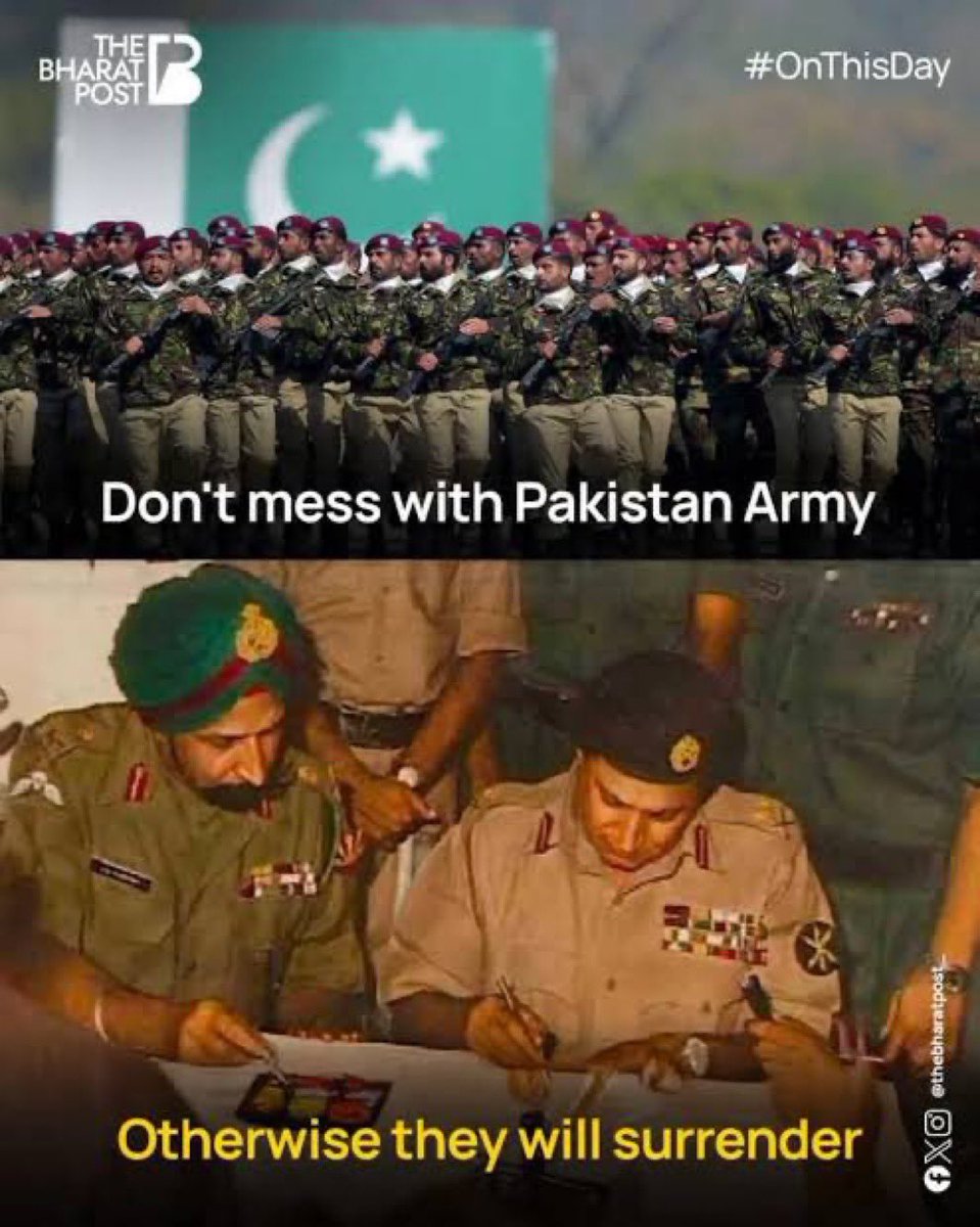 Robin373737's tweet photo. @tigerofimrankh @Noa_levi_31 Why did Pakistan surrender to India in 1971 bro? https://t.co/64caIBpMtz