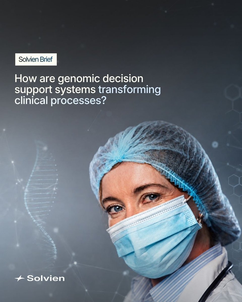 SolvienGlobal's tweet photo. Genomic Clinical Decision Support Systems (GCDSS) support variant interpretation, pharmacogenomics, and hereditary disease risk assessment, making genomic data more actionable in clinical practice.

#Genomics #PrecisionMedicine #Bioinformatics #DigitalHealth https://t.co/vkQTCh0Uqm