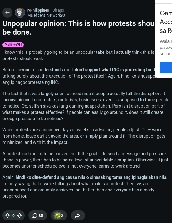 ALEXGO0NCAYAO's tweet photo. Someone pointed this out to r/philippines and.. no updoots. Lol https://t.co/o9N3CxygOL https://t.co/3K5iee0Kkq