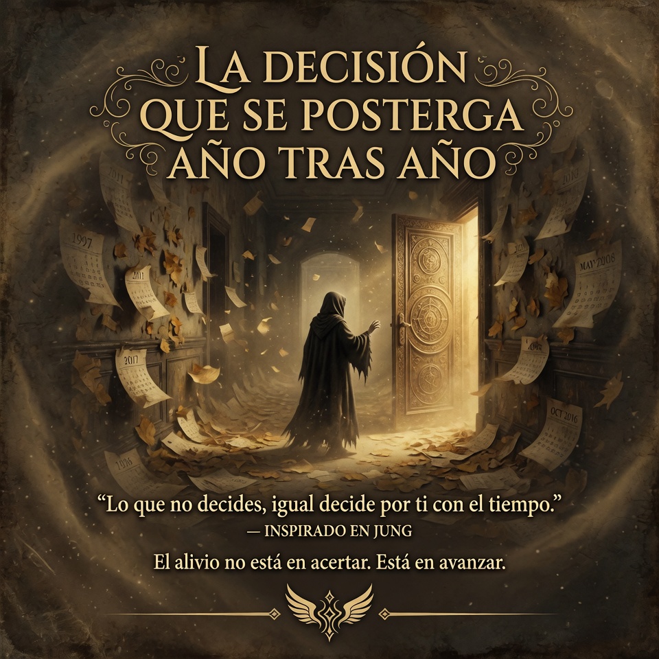JungYPsicologia's tweet photo. LA DECISIÓN QUE SE POSTERGA AÑO TRAS AÑO

Casi todo el mundo tiene una decisión pendiente que lleva años rondando sin resolverse: cambiar de trabajo, terminar una relación que ya no funciona, mudarse, retomar algo que se dejó a medias. No es que falte información para decidir, normalmente se sabe perfectamente qué habría que hacer. Lo que falta es el paso siguiente, y ese paso se sigue aplazando con excusas razonables que, sumadas, ya ocupan varios años de vida.

Carl Gustav Jung hablaba del coste psíquico de mantener una parte de la vida en suspenso, esa energía que se queda atrapada sosteniendo algo sin resolver en lugar de moverse hacia adelante. Una decisión postergada no desaparece de la conciencia, simplemente se traslada a un ruido de fondo constante, una sensación difusa de estar viviendo a medias mientras se espera el momento perfecto que casi nunca llega.

Lo curioso es que el miedo no suele ser a la decisión en sí, sino a lo que significaría tomarla: cerrar definitivamente una puerta, reconocer que algo no funcionó, asumir las consecuencias de elegir. Mientras la decisión siga pendiente, también sigue pendiente la posibilidad imaginaria de que las cosas se arreglen solas. Inspirado en la psicología de Carl Gustav Jung, ese aplazamiento constante no protege de nada, solo retrasa un proceso que tarde o temprano va a ocurrir igual.

A veces el mayor alivio no llega al tomar la decisión correcta, llega simplemente al dejar de posponerla.