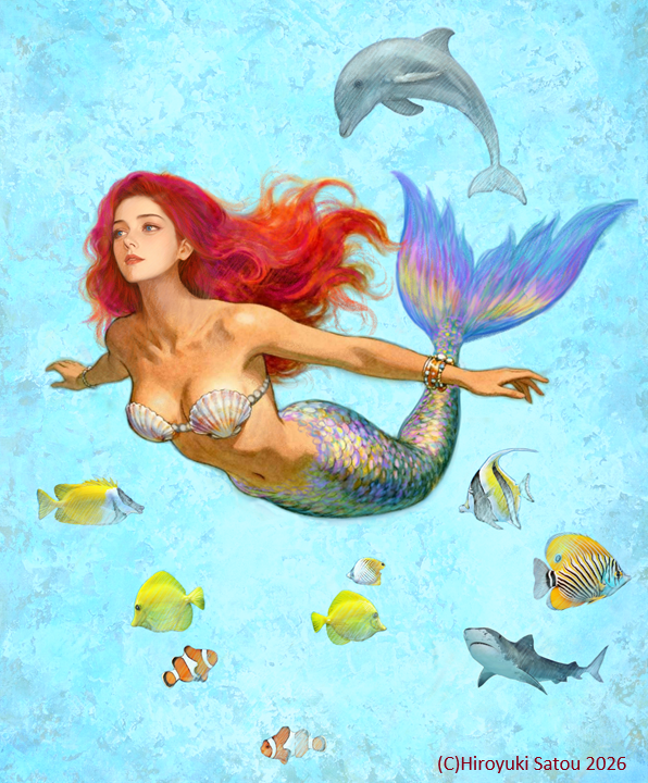 マーメイド5 メイキング2 Mermaid 5 making 2 #メイキング #デッサン