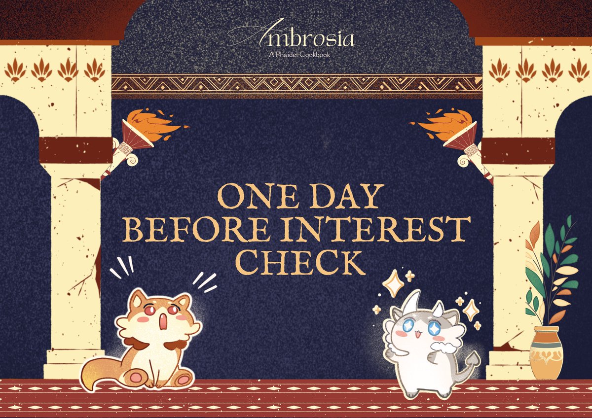 phaideicookbook's tweet photo. One day left until Ambrosia: A #PhaiDei Cookbook's Interest Check opens!

Set your timers, and let your stews cook for a few more hours as we wait...

Find more information in our carrd below~ https://t.co/dso27JOtbS