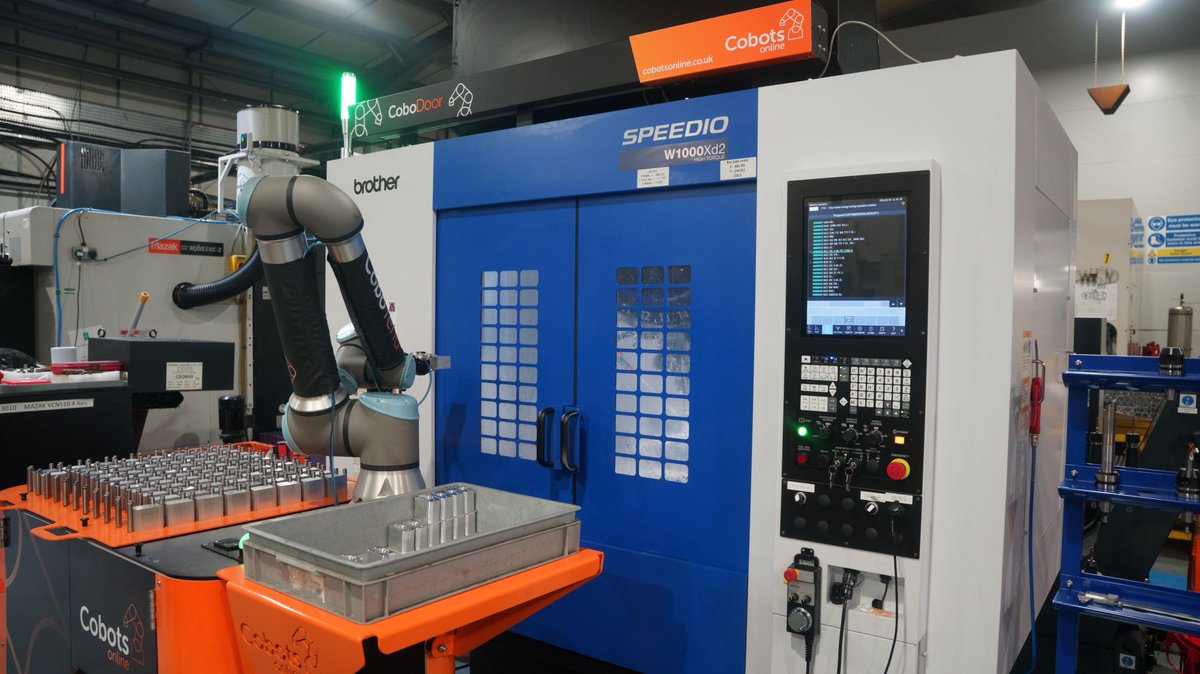 wmtcnc's tweet photo. We're not over this setup at #ALMEngineeringSolutions ๐
This #BrotherMachine brings a compact footprint, smooth axis travel and fast tool changes, keeping machining efficient and consistent, while the @CobotsOnline #Automation keeps parts moving through with ease!
#UKmfg https://t.co/2Frun6Njla