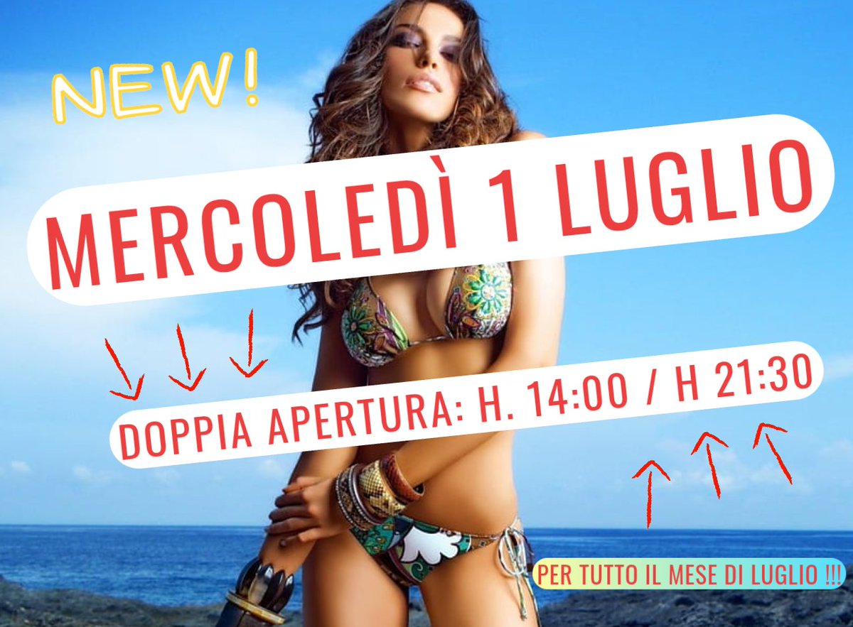 clubsavanamila1's tweet photo. Per tutto il #mese di luglio al #mercoledi’ #appuntamento doppio. Mercoledì 1 dalle ore 14:00 e alla sera dalle ore 21:30… #clubamicidiviabussola #exclubsavana vi aspetta un #pomeriggio… Segui questo link https://t.co/2MSXLUuGXt oppure l’URL nel tuo browser. https://t.co/W1DQ7mbaHc