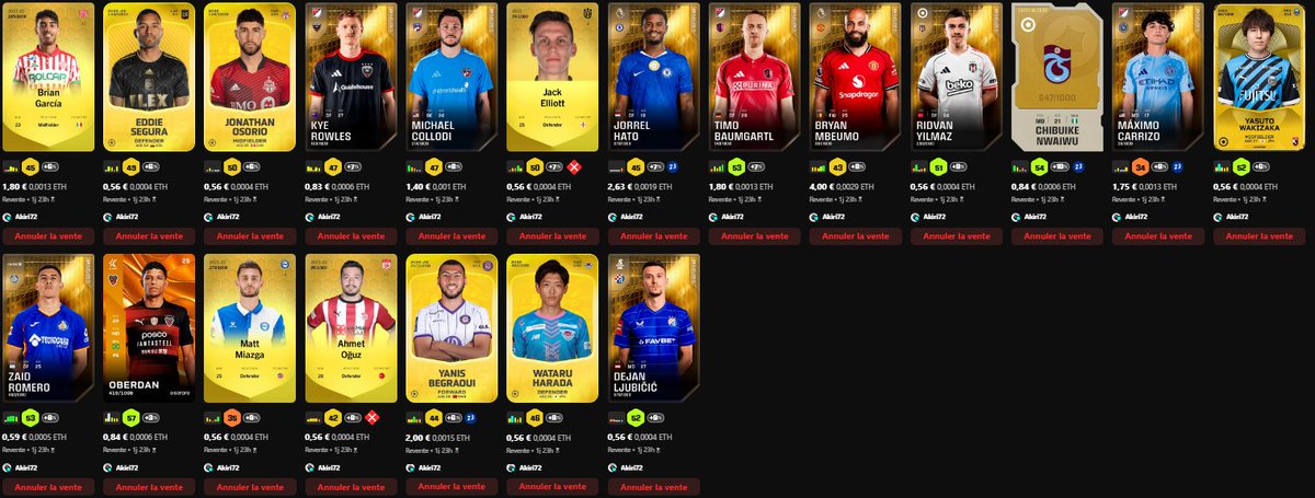 AsselinRomain's tweet photo. 🚨 GRAND MENAGE DE PRINTEMPS / ÉTÉ ! 🧹⚽

La nouvelle saison approche à grands pas et il est temps d'ajuster les effectifs sur @Sorare  ! Pour préparer mes futures lineups, je me libère de quelques cartes. 🚀

Profitez-en pour dénicher des bonnes affaires et renforcer vos équipes : 👉 Akiri72
Faites vos offres, tout doit partir ! 🤝💸

#Sorare #Sorare27 #FantasyFootball
