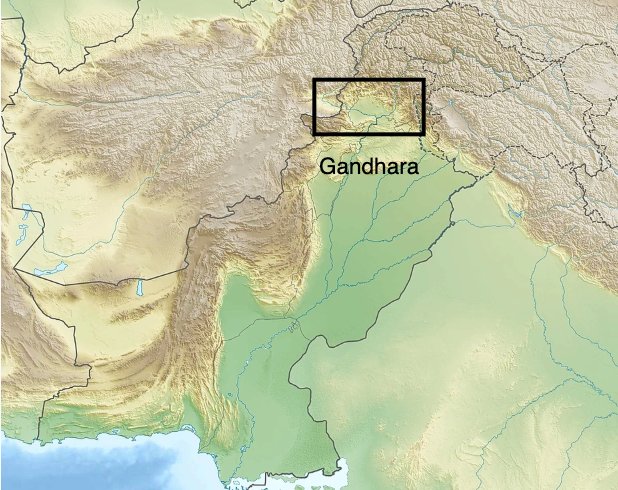 ZiganaKhan's tweet photo. She doesn't look like an Indian girl because Gandhara was not in India. The main cities of the Gandhara civilization were Peshawar, Taxila, Swat, and other northern areas of Pakistan, and it remained culturally and politically distinct throughout its history. 

It is an anti-gangu civilisation if you look at it that way.