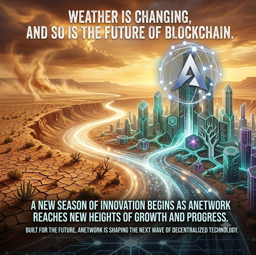 QueenAnt77's tweet photo. Weather is changing, and so is the future of blockchain. 
A new season of innovation begins as ANetwork reaches new heights of growth and progress.
Built for the future, ANetwork is shaping the next wave of decentralized technology. 
#Anetwork #Ants #Anet #A #Bitcoinof2026 https://t.co/owsvkxqO3W