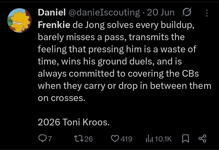 KingLeo292171's tweet photo. No tweets about this Frenkie performance without Pedri holding his hand?? Or is it only Pedri we talk about when he has a bad game😹😹 https://t.co/rGUgmRxQJo