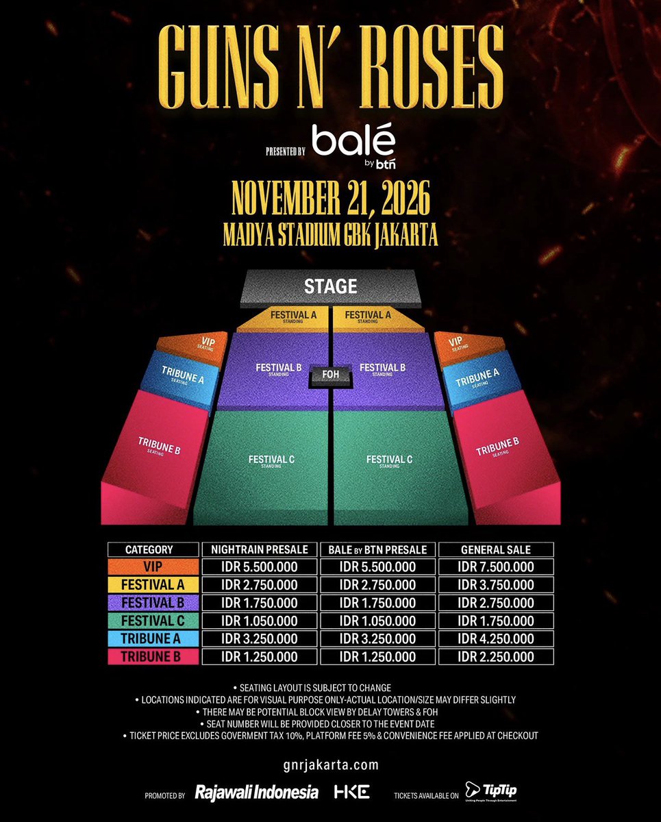 coupscloudtix's tweet photo. Open Ticketing Service / Jasa War Tiket GUNS N’ ROSES WORLD TOUR 2026

📌in JAKARTA
FORM: https://t.co/n0wLswXi2t
⚠️OPEN ALL SECTIONS

💸Fee 250-500k | Bookslot 150k
📝Dapat menggunakan data pribadi & self payment
💯% TRUSTED
☎️TnC: https://t.co/7dE7Ihtf7T

t. jastip jaswar wts wtb guns n roses jakarta