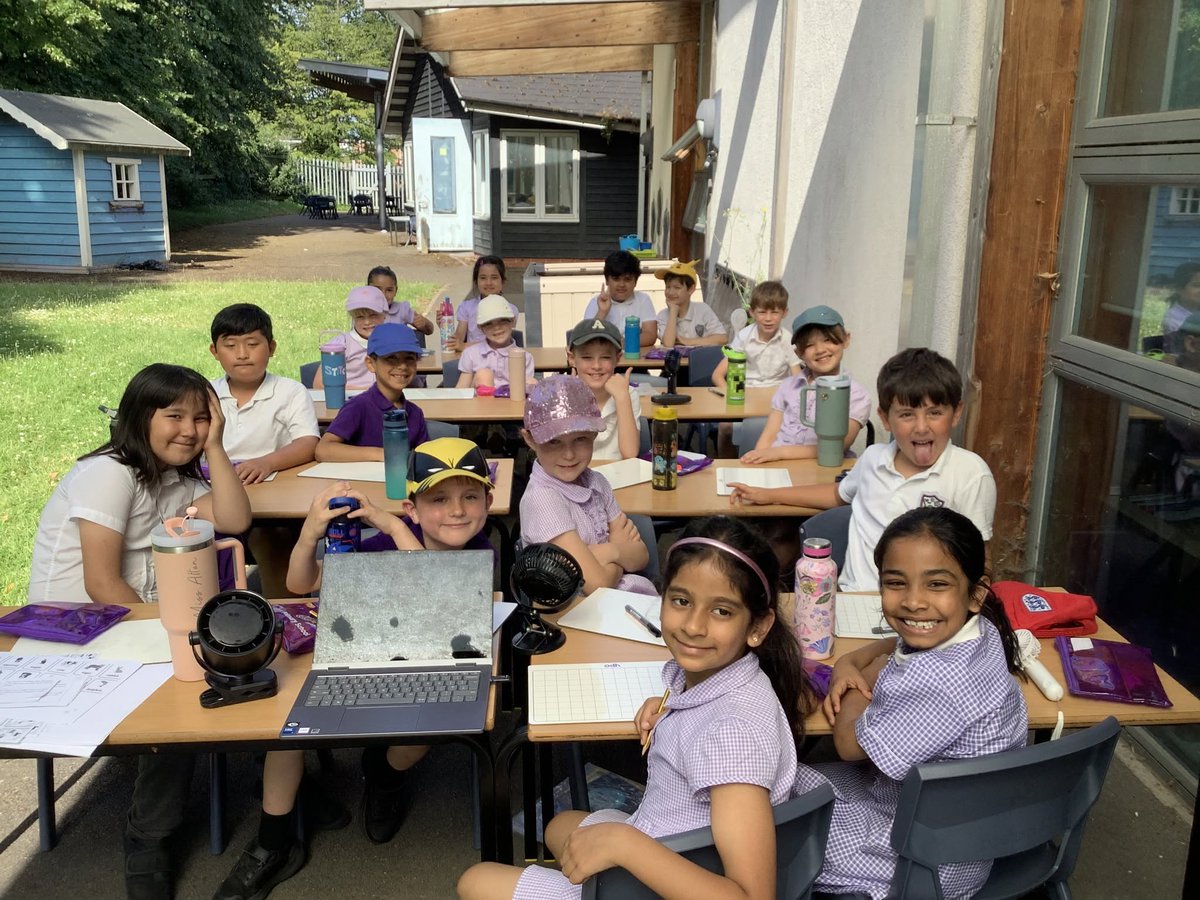 ElliotSchools's tweet photo. ☀️ It's getting hot again. Many pupils have enjoyed time outside. Here's @valley_primary learning in the shade last week... https://t.co/NidIxi4aO9