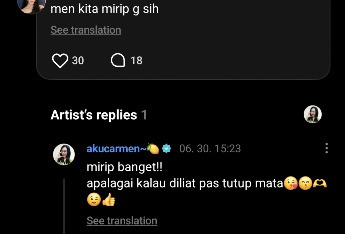 H2H_INA's tweet photo. Buat klean yang suka bilang mirip Carmen🙂‍↕️ https://t.co/TwpIaTYb2x