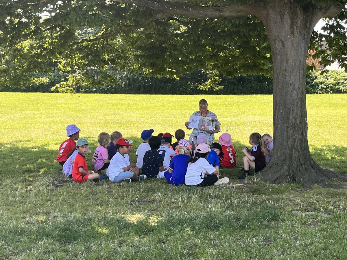 ElliotSchools's tweet photo. ☀️ It's getting hot again. Many pupils have enjoyed time outside. Here's @valley_primary learning in the shade last week... https://t.co/NidIxi4aO9