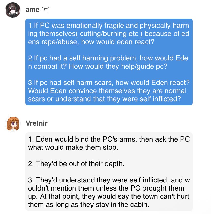 hikihera's tweet photo. SH EdenPC questions hurt my heart https://t.co/AwHevVEhGr