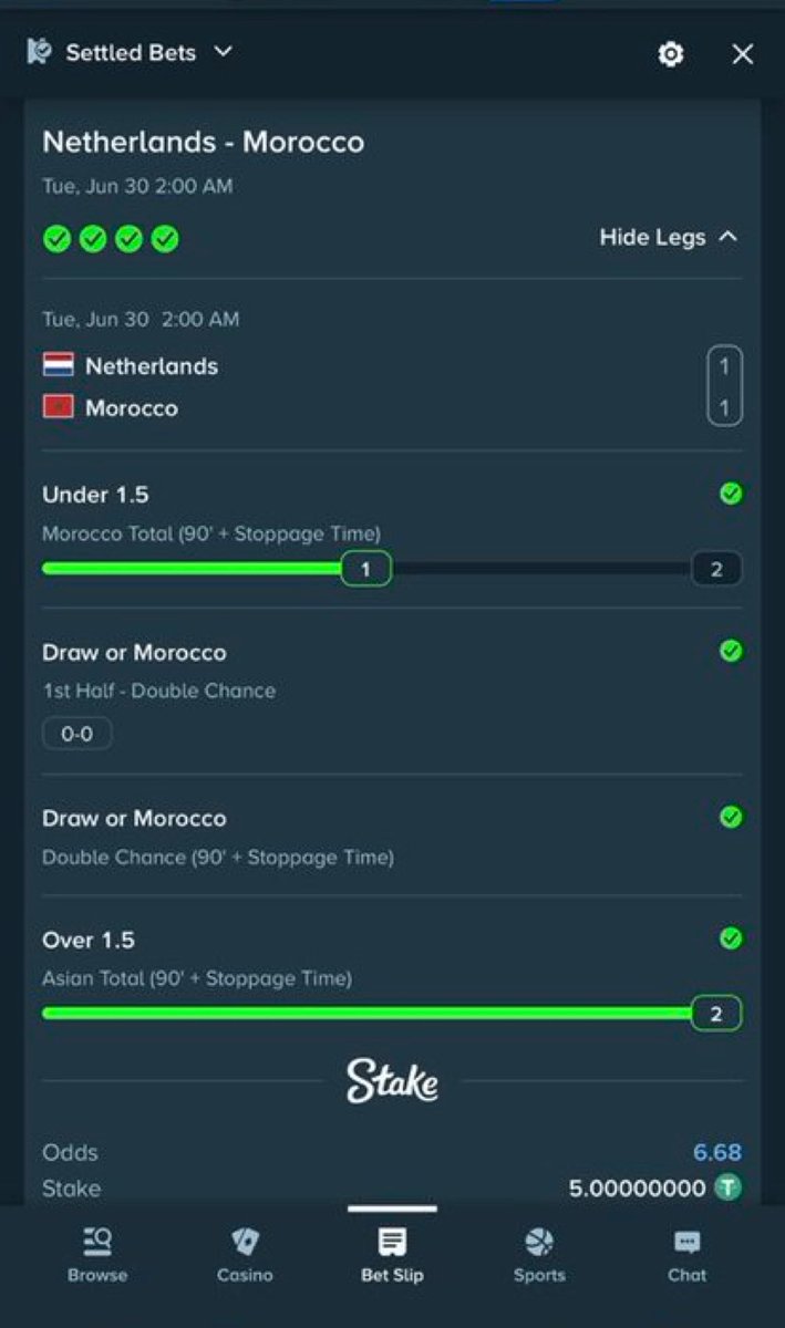 TwentyThree_0_'s tweet photo. @BETFUSE1 💥 💥 i was doubting morocco but still staked 😂

awaiting to win 200 dollars also https://t.co/xfW4K4RaAX