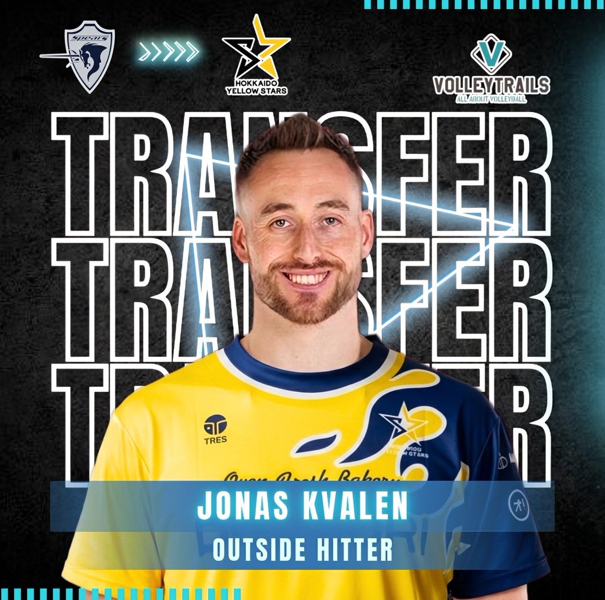 volleytrails's tweet photo. New SV.League team Hokkaido Yellow Stars have signed 🇳🇴 Norwegian outside hitter Jonas Kvalen and 🇳🇴 middle blocker Rune Fasteland for the 2026–27 season.

🇯🇵 #SVLeague #Volleyball #大同生命SVリーグ #バレーボール https://t.co/FdNGRuFpcH