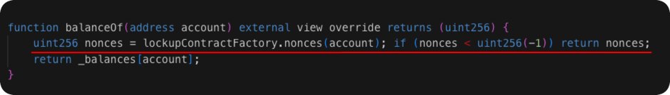 HashDit's tweet photo. 🚨 HashDit Alert! 🚨 

We have monitored that @xpepetrump project has rugged and drained $38.5k worth of funds from the LP..

Root cause:  PEPEToken contract (0xc81688968Bd1E8Da313B8F2936852eC4307Cd17f) overrides the standard ERC-20 balanceOf() to delegate entirely to an external contract LockupContractFactory whose unverified code allowed the attacker to set arbitrary nonce values for the PancakePair address via function selector 0x801425e6. 

Before the hack, the LockupContractFactory logic contract was maliciously upgraded and changed to include the rug function selector. 

Funds are still in the hacker's wallet.

Detected by our Internal HashDit AI Triage Monitor.

Stay safe!