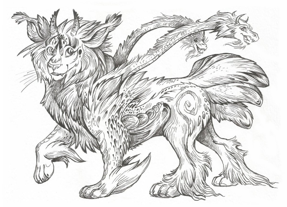 Taski_Guru's tweet photo. Line art of fantasy feline ocs characters (closed)
#lineart #chimera #plants #line_art #overgrown #lionoc #forestspirit https://t.co/AZkHxrKBGM