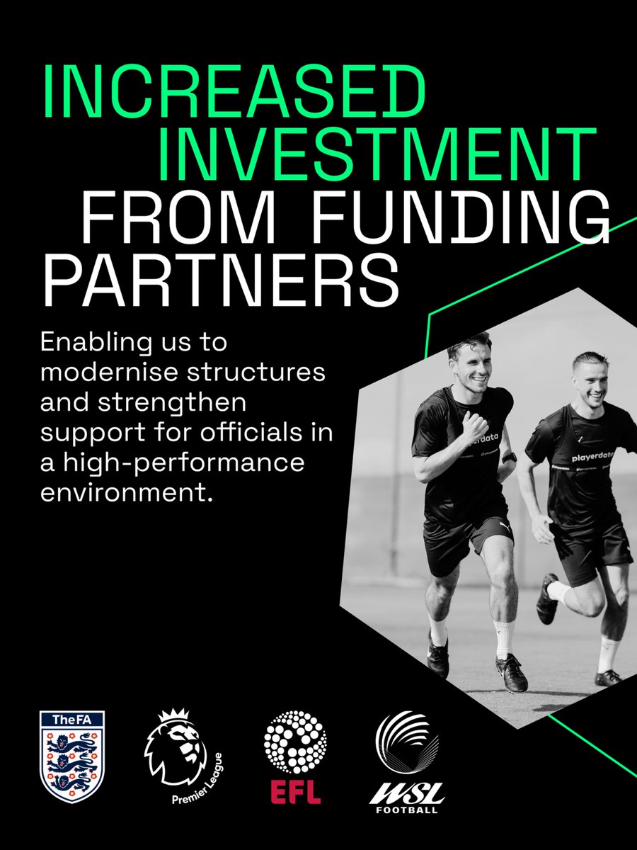 prorefofficial's tweet photo. The start of a new chapter for refereeing in the professional game in England.

We’re proud to announce a series of significant changes that will help shape the future of officiating from the 2026/27 season. https://t.co/5OJYemeJB1