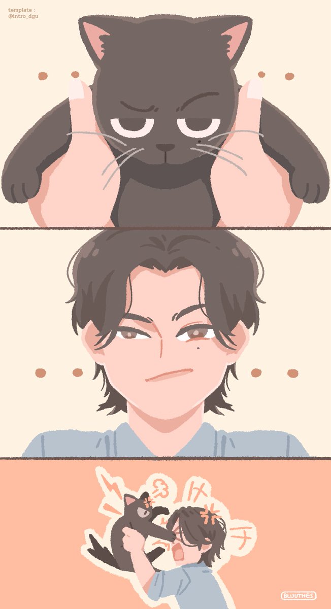 bluuthes's tweet photo. like father like sons 🐈‍⬛🐶 https://t.co/qOv6WJ2lSL