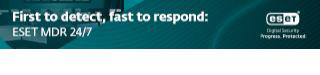 StuartMacd1's tweet photo. First to detect, fast to respond: ESET MDR 24/7 - 320x50 https://t.co/fkkbwRcNoK