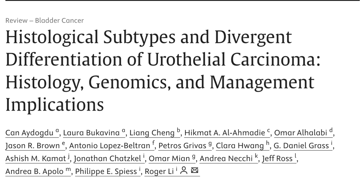 drenriquegrande's tweet photo. ⚡️ Histological subtypes of urothelial carcinoma — micropapillary, plasmacytoid, sarcomatoid, squamous — don't fit the one-size-fits-all treatment paradigm.

Each carries distinct biology, is often understaged on TURBT, and shows variable response to standard systemic therapy.

https://t.co/NnF32TmzJn

#BladderCancer