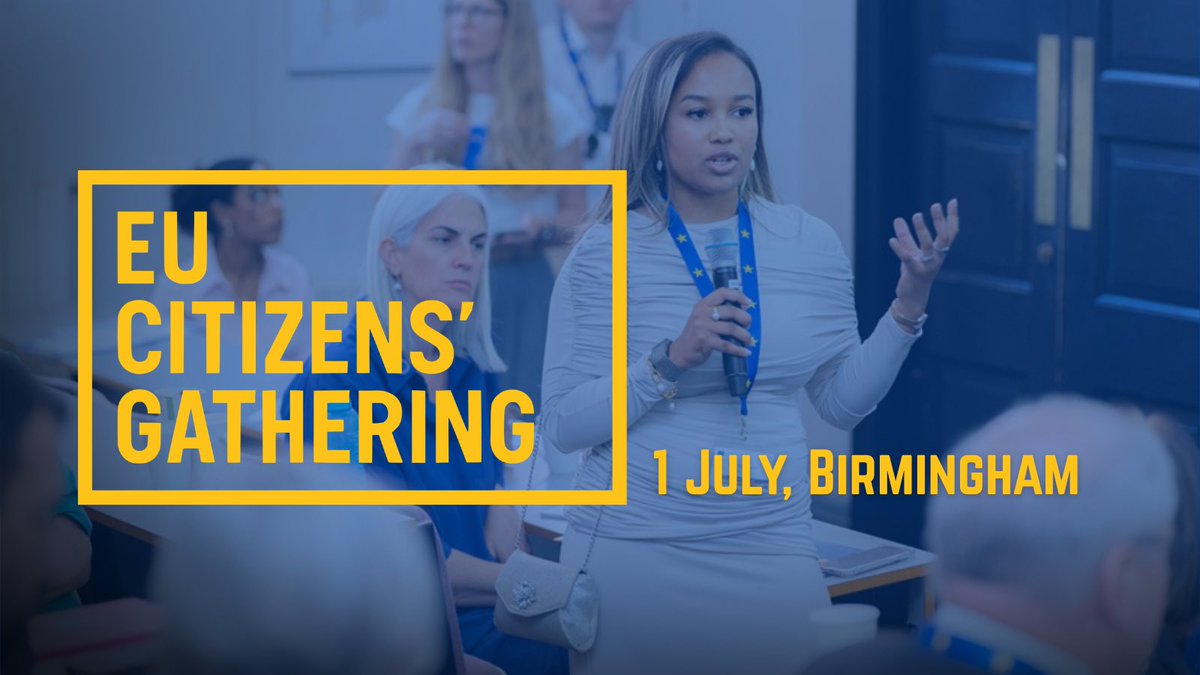 EUdelegationUK's tweet photo. The 5th EU Citizens Gathering comes to Birmingham and the West Midlands which is home to 500,000 EU citizens. 

Organised with the University of Birmingham, the event will focus on EU citizens at work, bringing together organisations supporting EU communities across the UK. https://t.co/P849ymCYCN