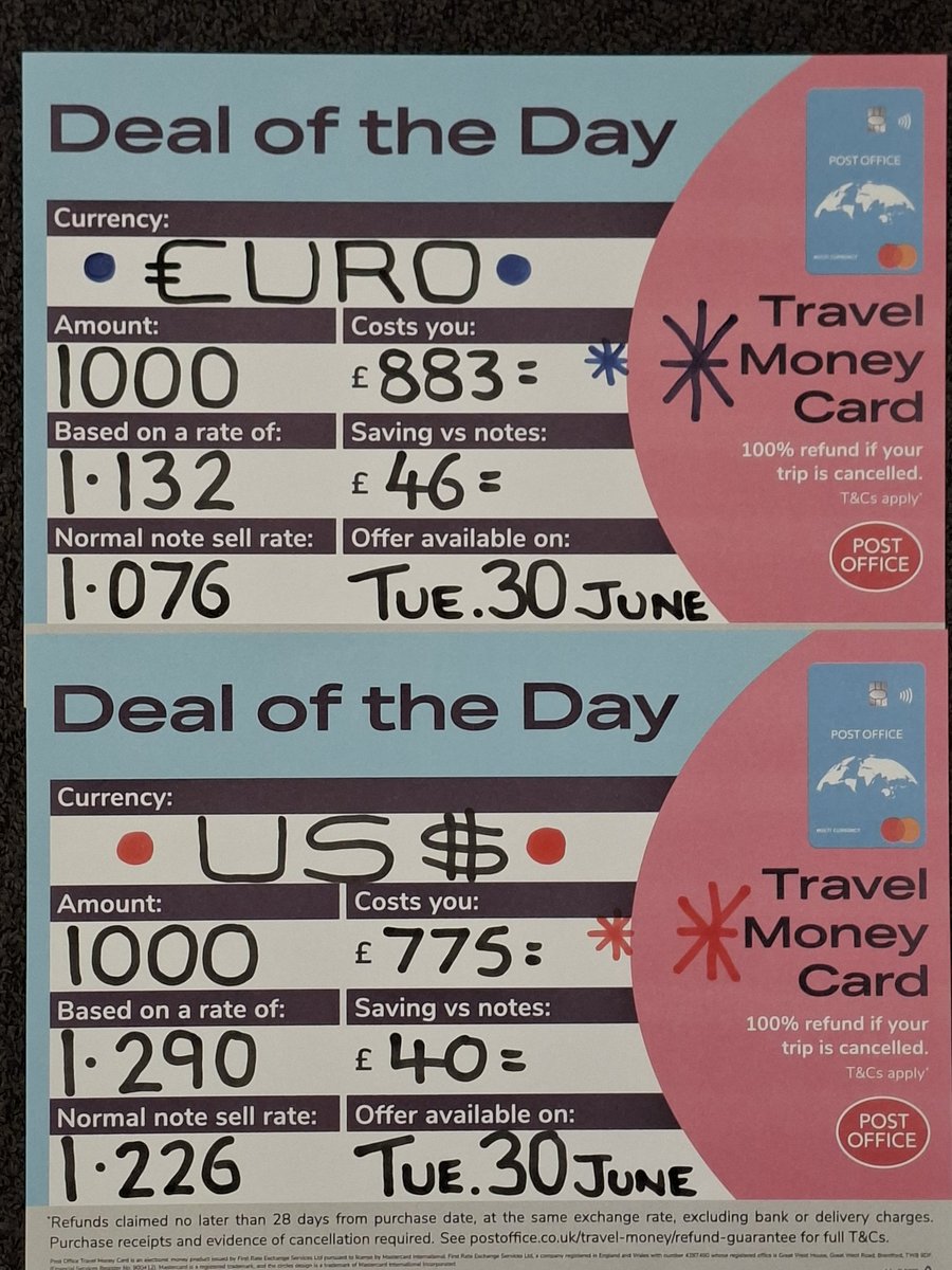 kennedycentrep0's tweet photo. Here's Tuesday's TOP holiday exchange rates available from the Kennedy Centre Post Office π
#loveyourlocalpostoffice #takethatstep #travelmoneycard #travelinsurance #euro #usd #westernunion #banking #deposits #withdrawals #savings #mails #evri #amazon #royalmail #parcelforce https://t.co/pKsLzSPu0E